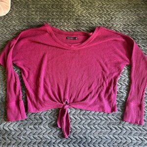 Abercrombie & Fitch Fuchsia Off-the-Shoulder Sweater